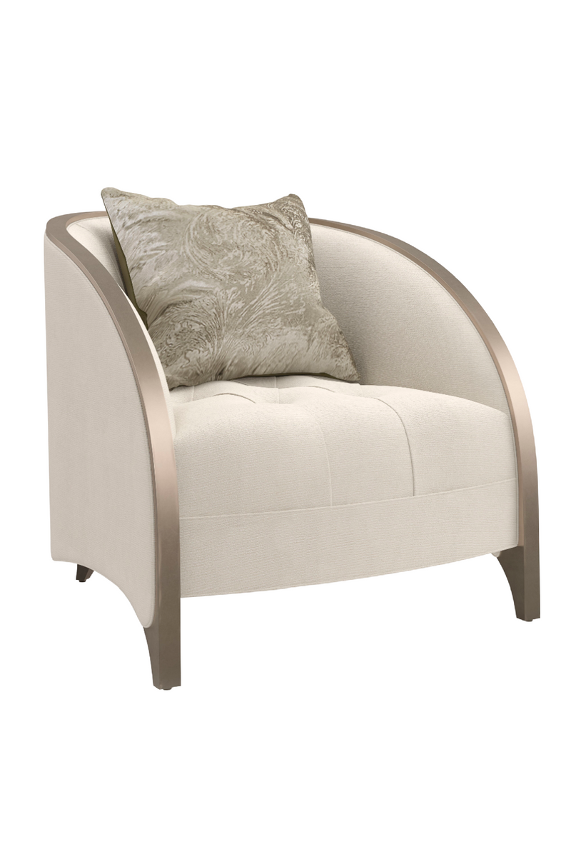 Cream Modern Barrel Chair | Caracole Valentina Matching | Oroatrade.com
