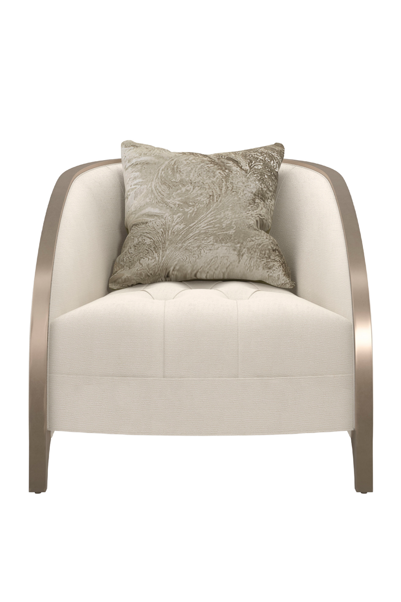 Cream Modern Barrel Chair | Caracole Valentina Matching | Oroatrade.com