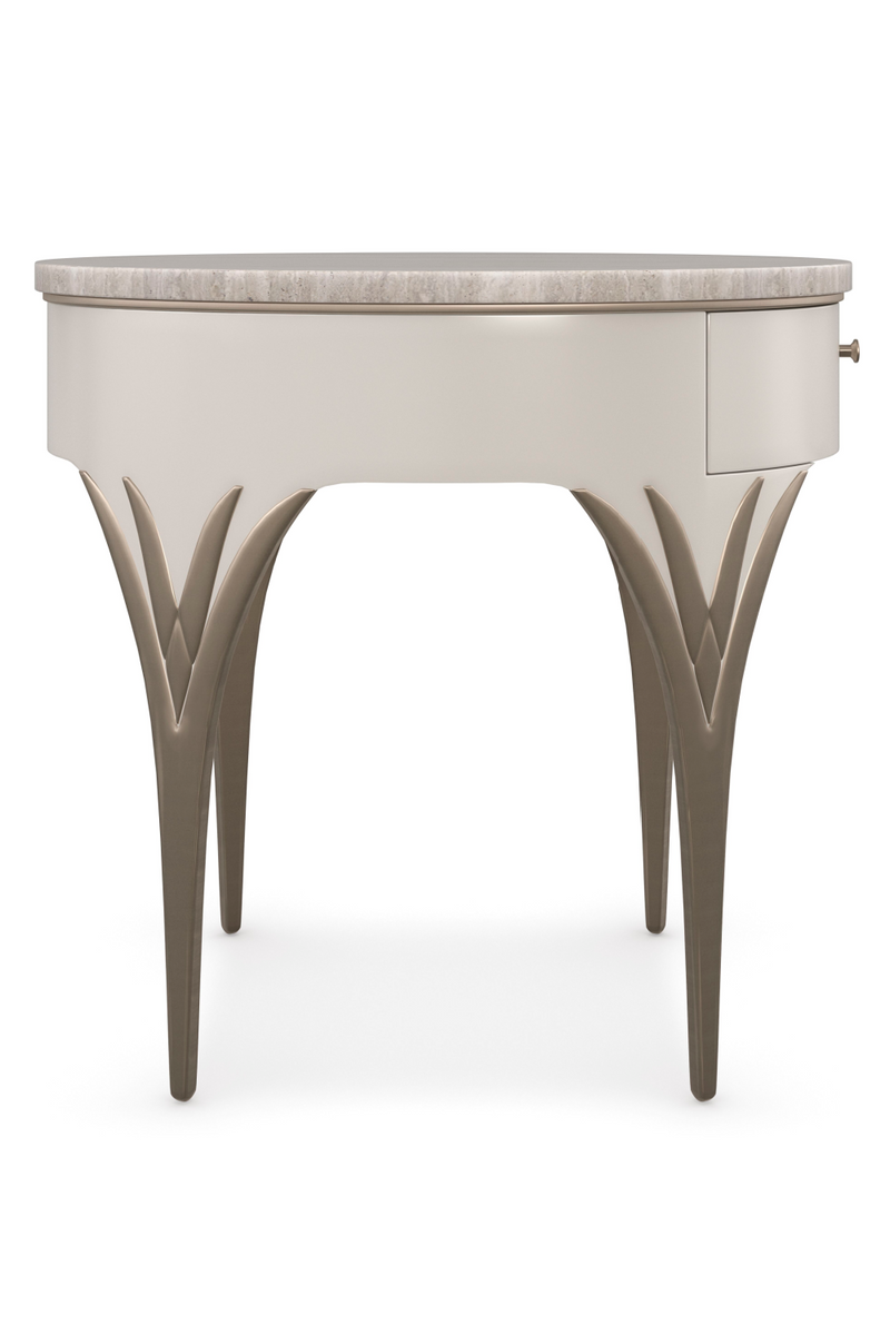 Oval Stone Side Table | Caracole Valentina | Oroatrade.com