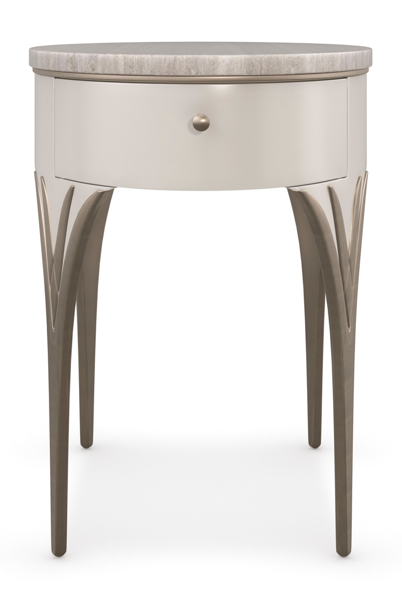 Oval Stone Side Table | Caracole Valentina | Oroatrade.com