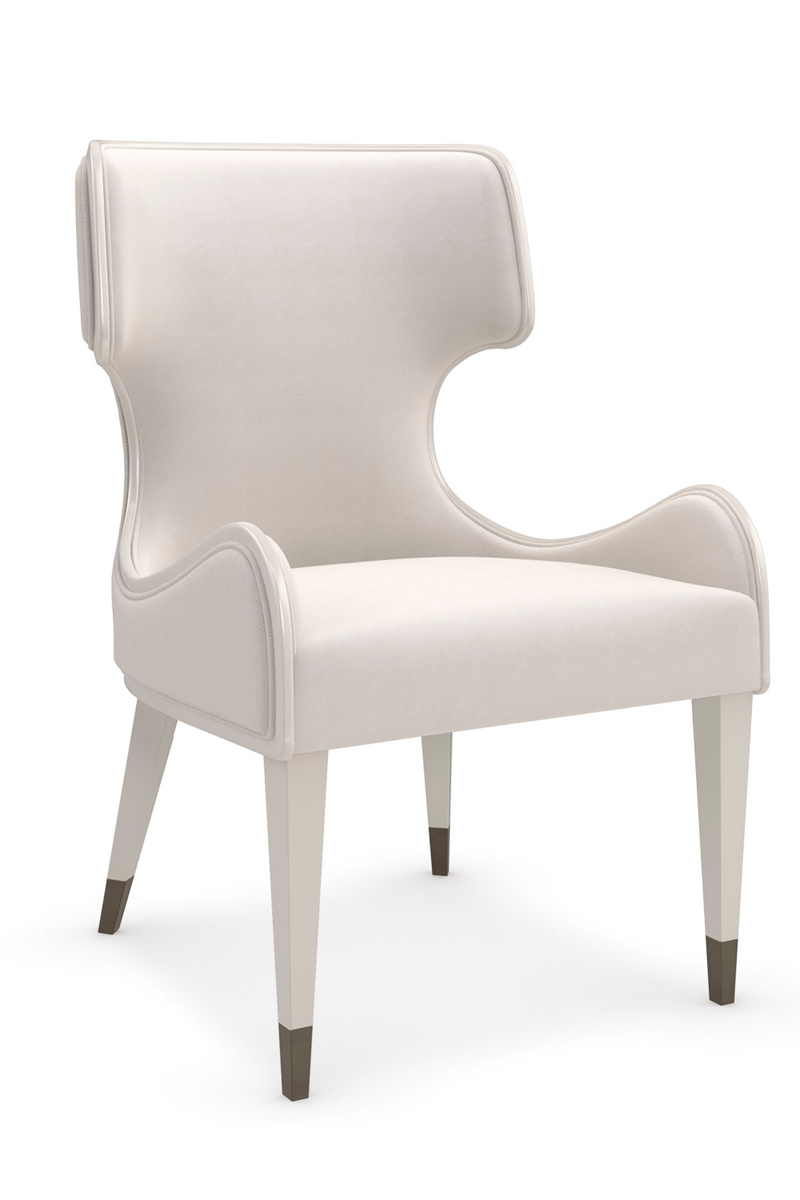 Sculptural White Modern Armchair | Caracole Valentina | Oroatrade.com