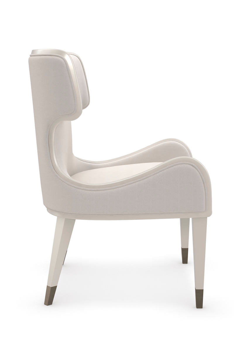 Sculptural White Modern Armchair | Caracole Valentina | Oroatrade.com