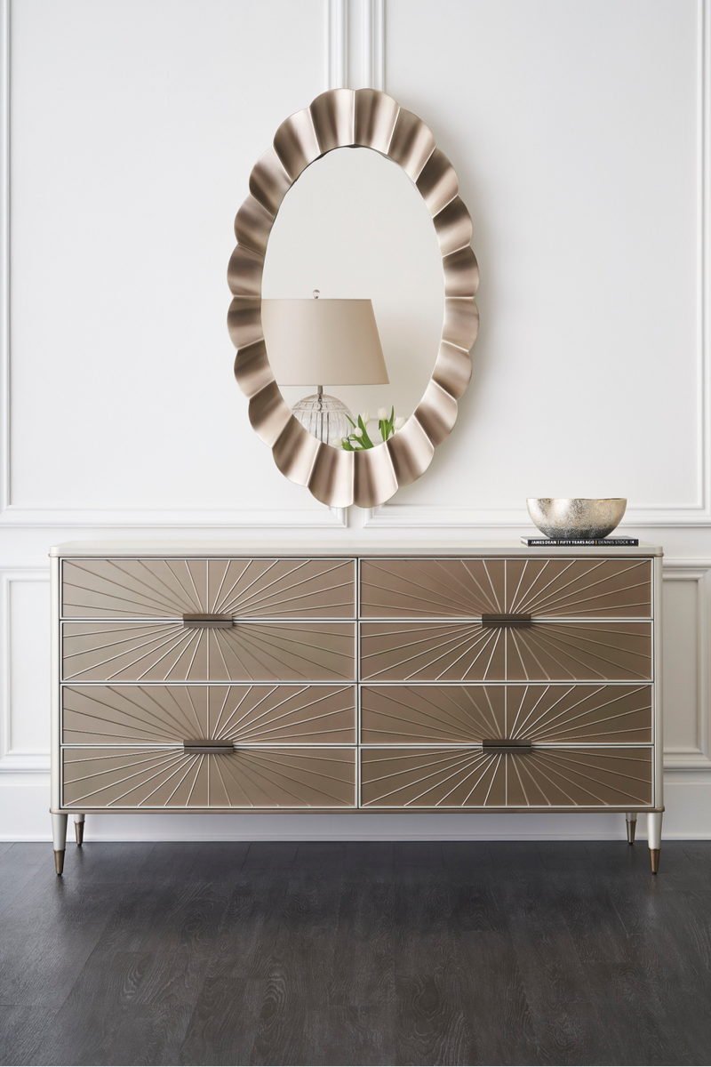 Radial Patterned Glass Dresser | Caracole Valentina | Oroatrade.com