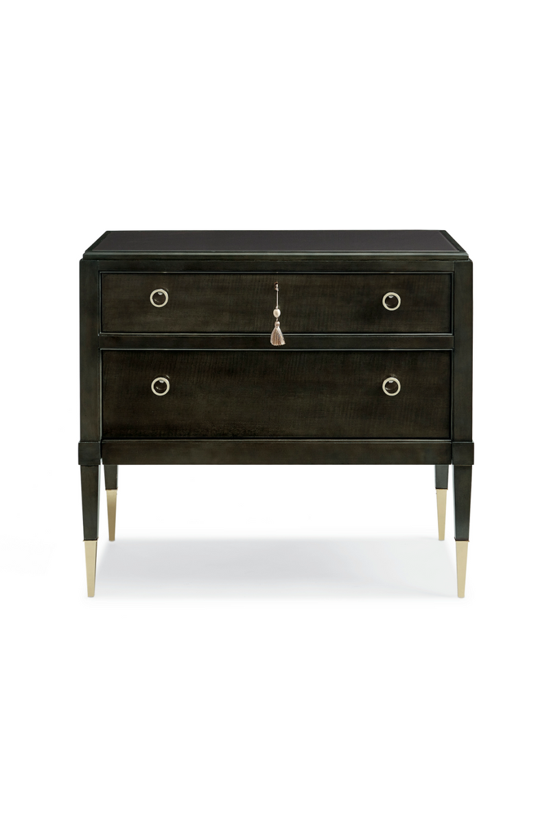 Dark Wooden Nightstand | Caracole Good Evening | Oroatrade.com