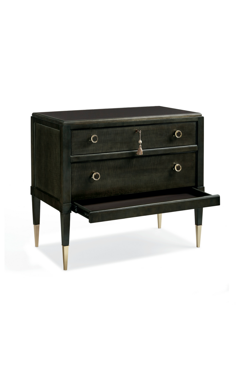 Dark Wooden Nightstand | Caracole Good Evening | Oroatrade.com