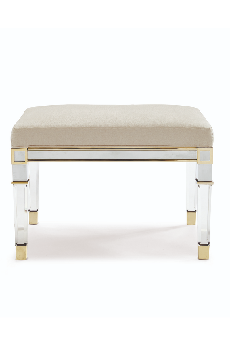 Cushioned Modern Bench | Caracole Silver And Gold | Oroatrade.com