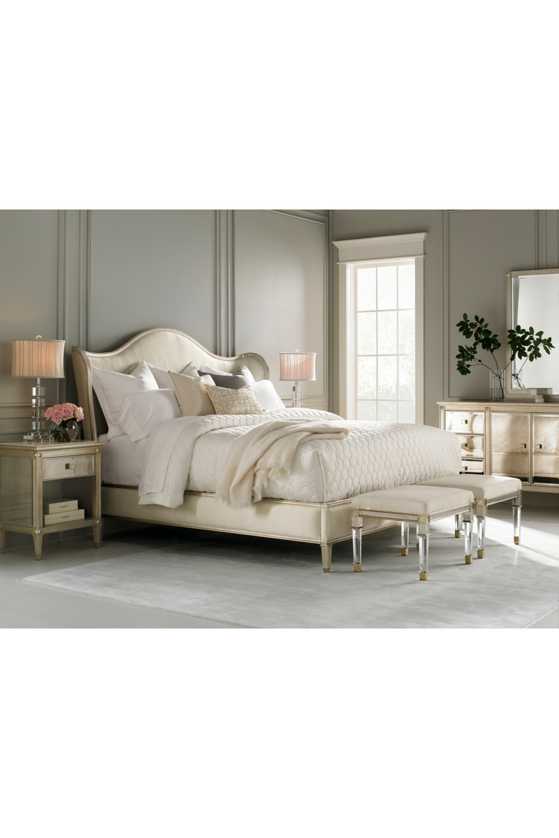 Winged Upholstered Bed | Caracole Bedtime Beauty | Oroatrade.com