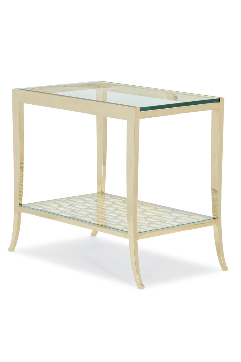 Gold Framed Side Table | Caracole A Precise Pattern | Oroatrade.com
