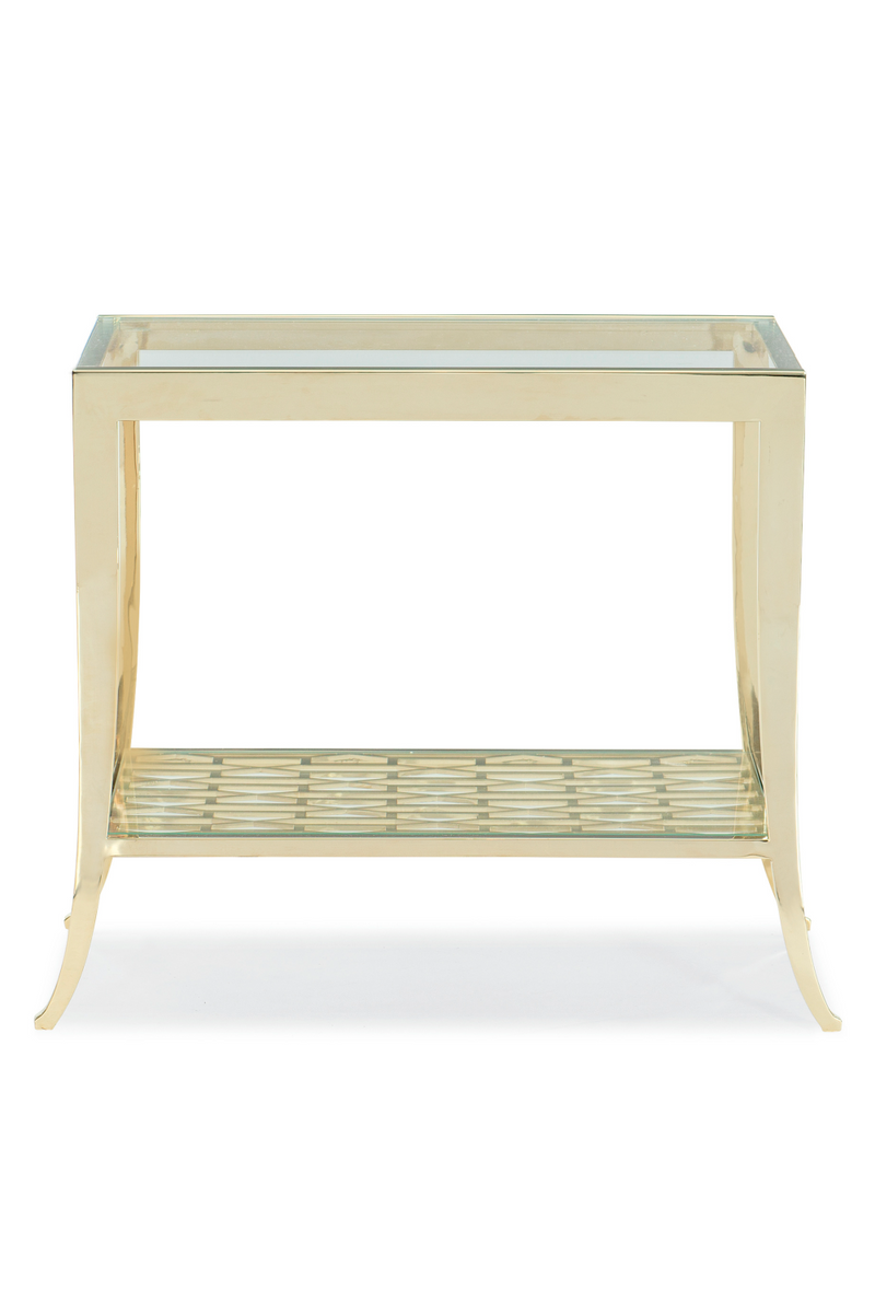 Gold Framed Side Table | Caracole A Precise Pattern | Oroatrade.com