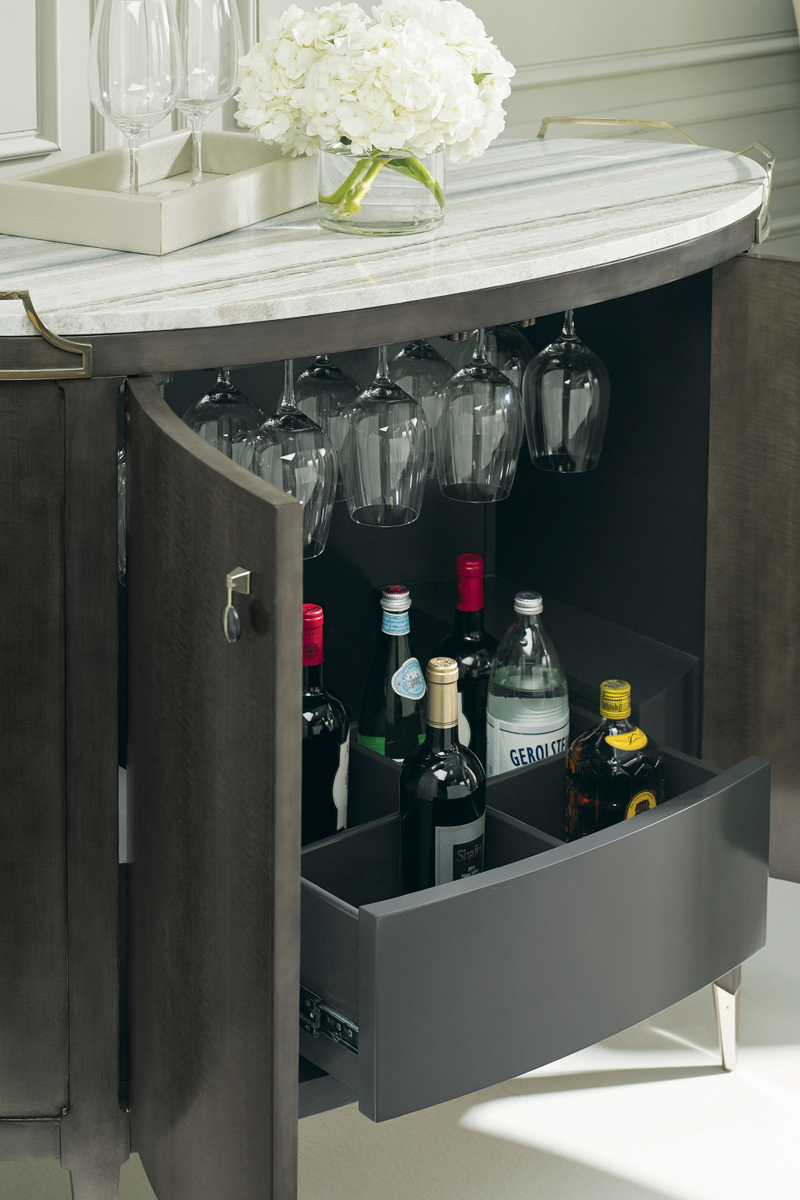Oval Modern Bar Cabinet | Caracole Mix-ology | Oroatrade.com