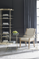 Half-Moon Gold Shelving Unit | Caracole Up Up And Away | Oroatrade.com