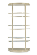 Half-Moon Gold Shelving Unit | Caracole Up Up And Away | Oroatrade.com