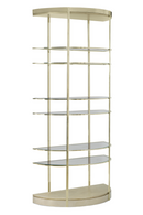 Half-Moon Gold Shelving Unit | Caracole Up Up And Away | Oroatrade.com
