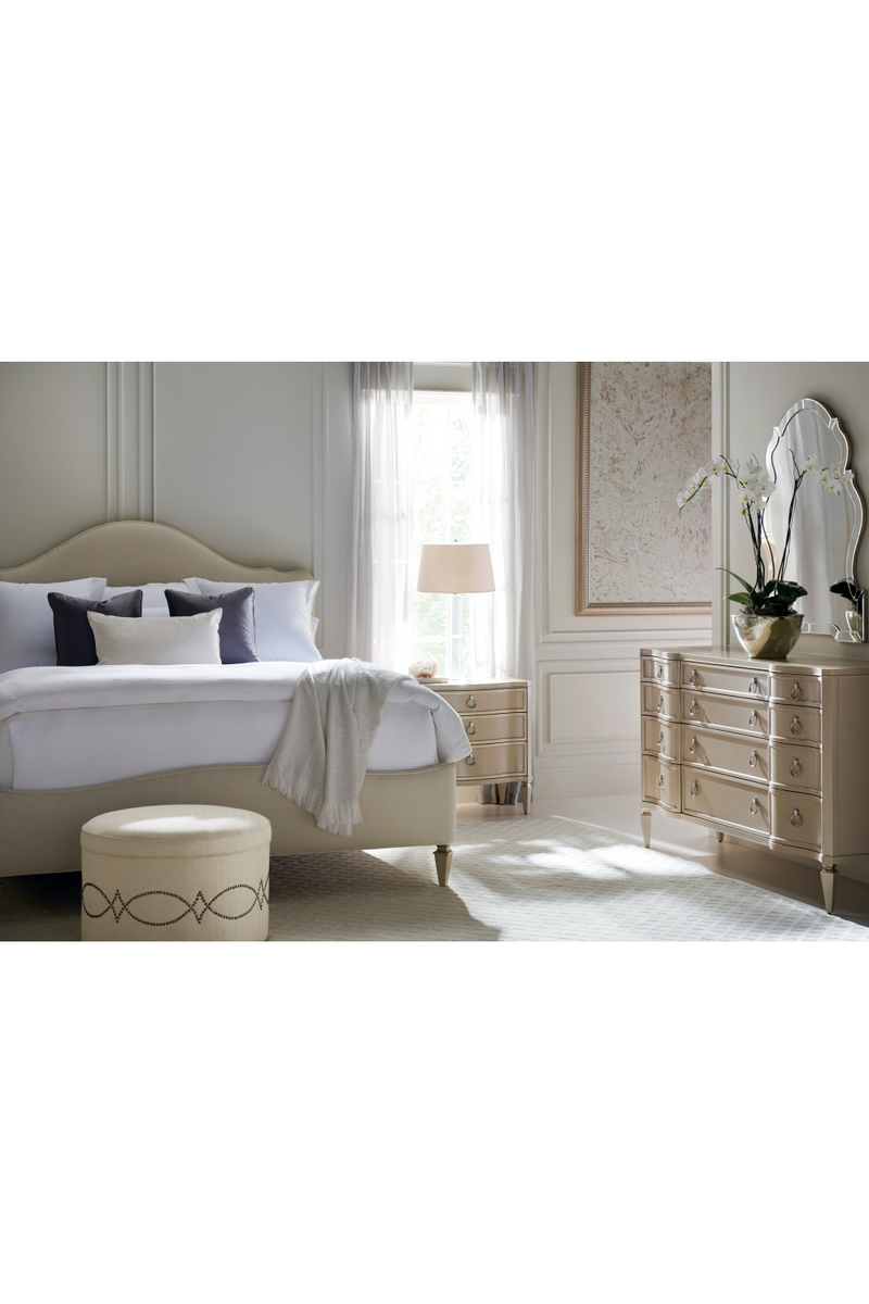 Beige Modern Classic Nightstand | Caracole Next To Me | Oroatrade.com