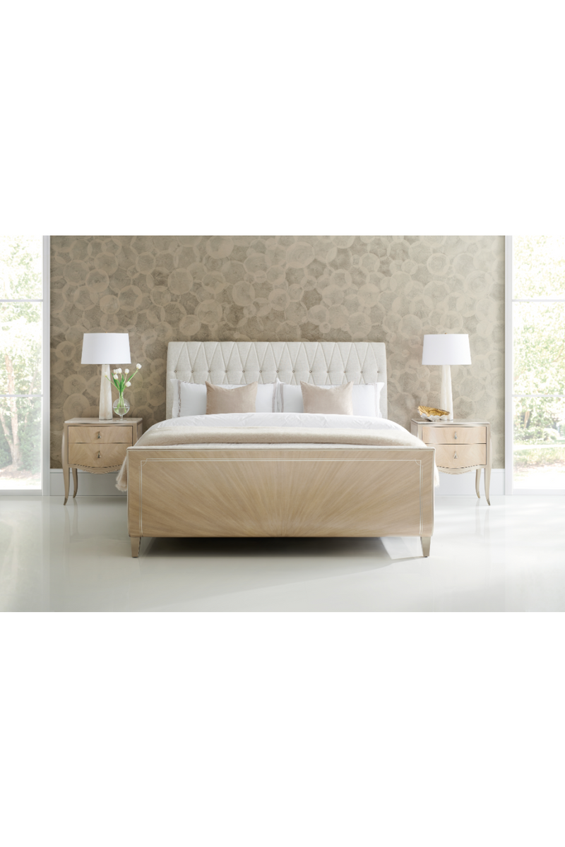 Cream Diamond Tufted California King Bed | Caracole Jubilee | Oroatrade.com