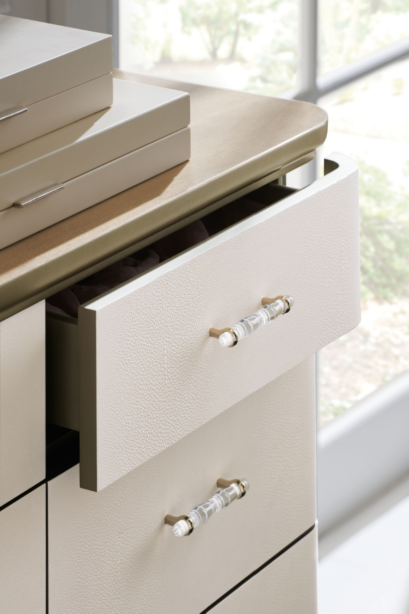 Cream Shagreen Dresser | Caracole Dreamy | Oroatrade.com