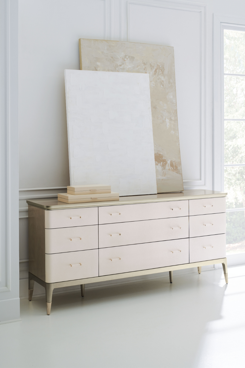 Cream Shagreen Dresser | Caracole Dreamy | Oroatrade.com