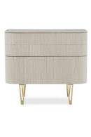 Beige Fluted Nightstand | Caracole True Love | Oroatrade.com