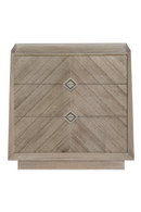 Chevron Patterned Nightstand | Caracole Crossed Purposes | Oroatrade.com