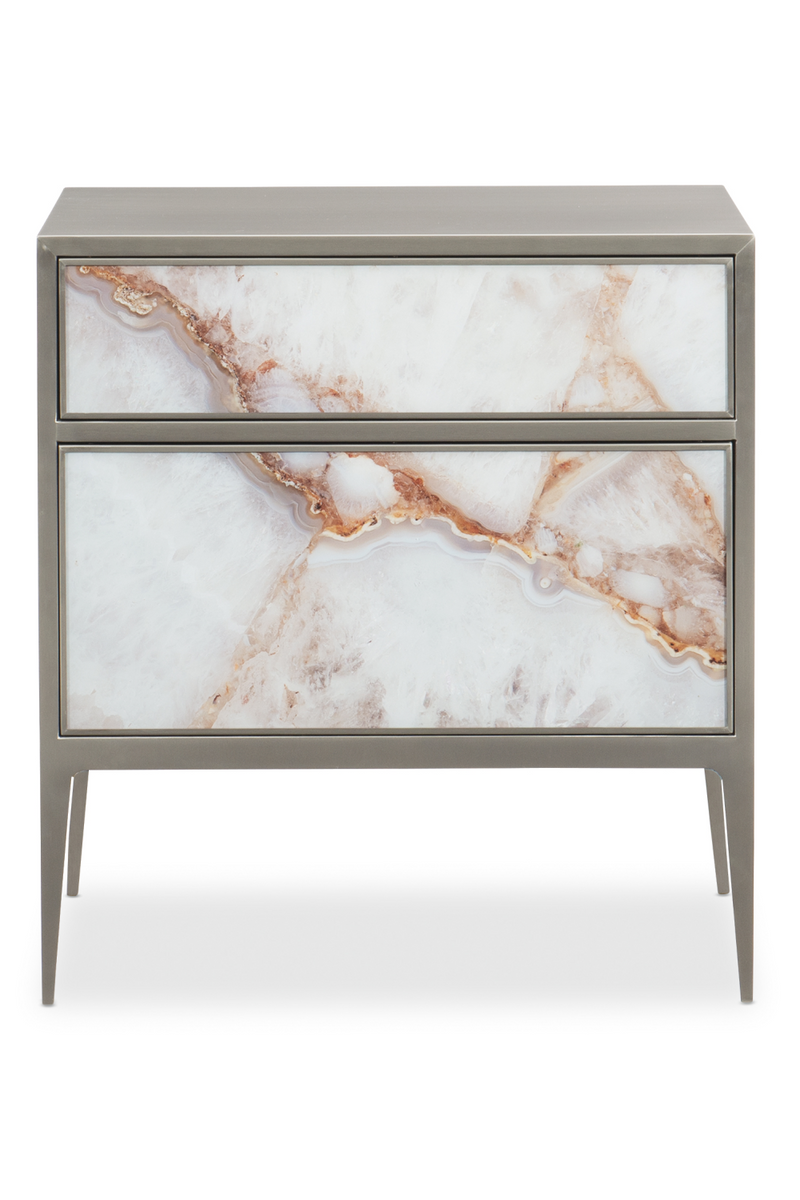 Agate Patterned Modern Nightstand | Caracole Perfect Gem | Oroatrade.com