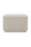 Beige Fluted Storage Ottoman | Caracole For The Love Of | Oroatrade.com