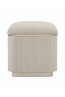 Beige Fluted Storage Ottoman | Caracole For The Love Of | Oroatrade.com