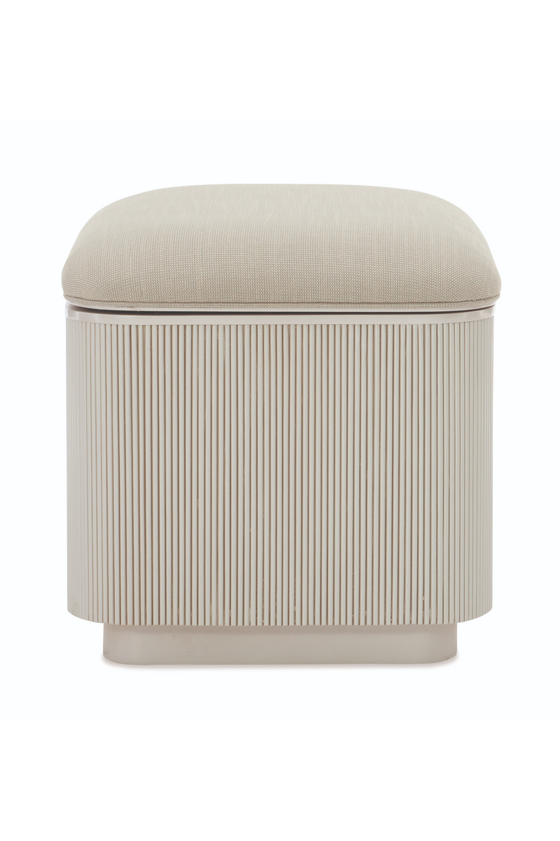 Beige Fluted Storage Ottoman | Caracole For The Love Of | Oroatrade.com