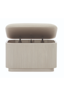 Beige Fluted Storage Ottoman | Caracole For The Love Of | Oroatrade.com