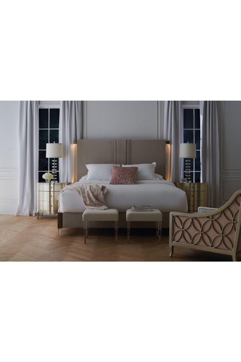 Cream Modern King Bed | Caracole Light Up Your Life Oroatrade.com