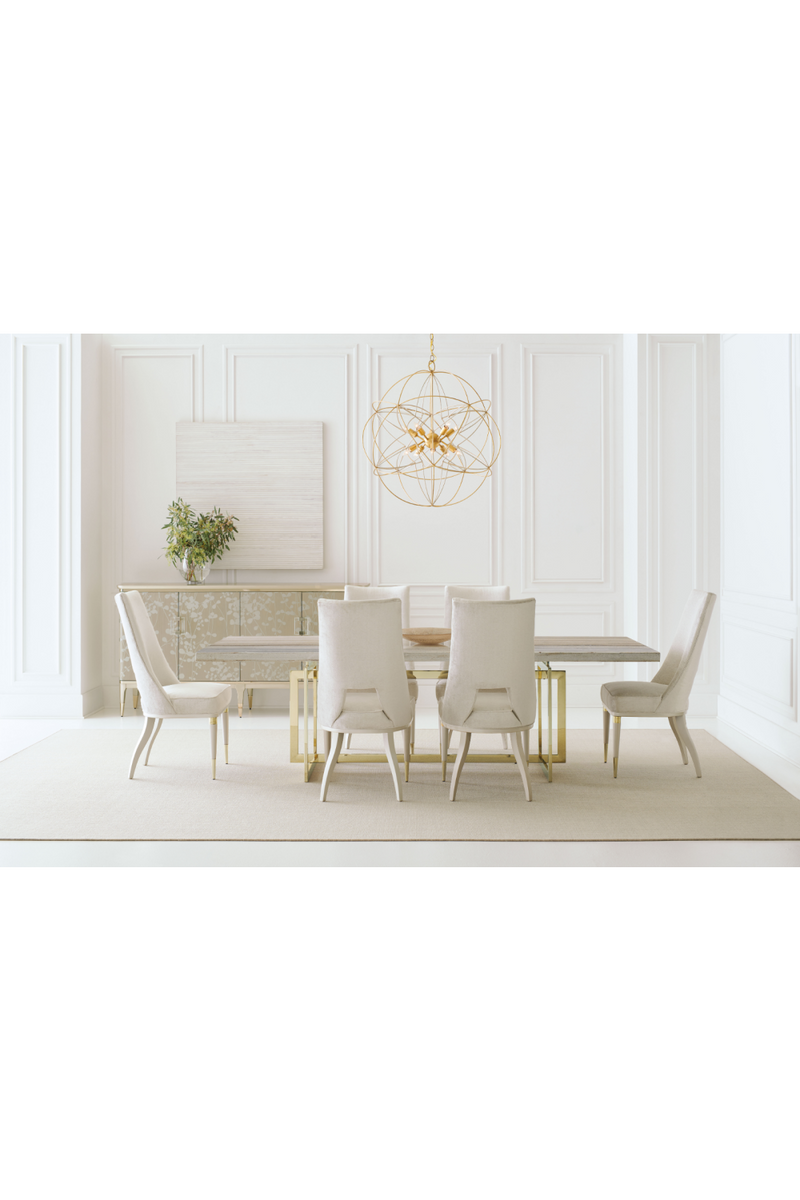 Beige Marble Dining Table | Caracole Wish You Were Here | Oroatrade.com