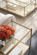 Metal Framed Glass Cocktail Table | Caracole Perfectly Square | oroatrade.com