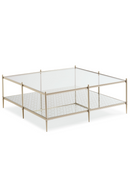 Metal Framed Glass Cocktail Table | Caracole Perfectly Square | oroatrade.com