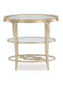 Oval Glass Top Side Table | Caracole Wild Flower | Oroatrade.com