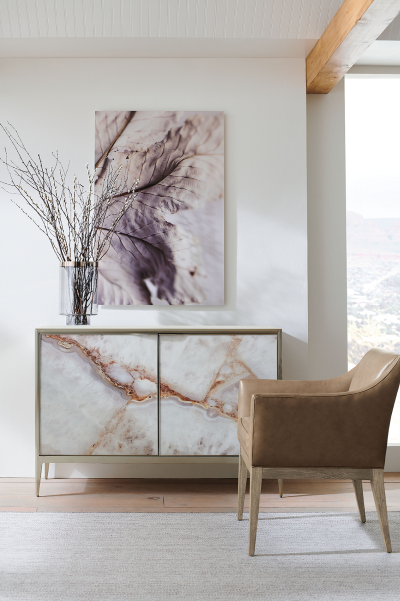 Patterned White Agate Cabinet | Caracole Rock Steady | Oroatrade.com