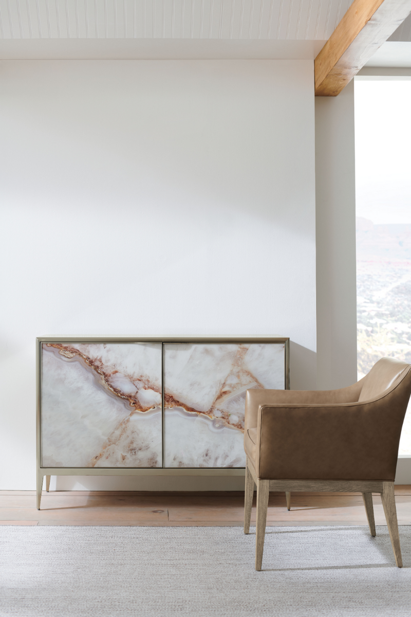 Patterned White Agate Cabinet | Caracole Rock Steady | Oroatrade.com