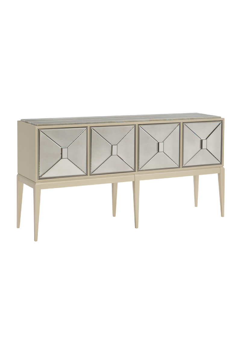 Faceted Mirror Sideboard | Caracole Sparkling Personality | Oroatrade.com