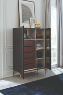 Dark Brown Graphic Cabinet | Caracole Out of Line | Oroatrade.com