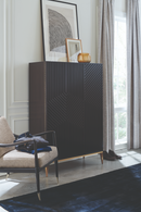 Dark Brown Graphic Cabinet | Caracole Out of Line | Oroatrade.com