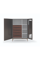 Dark Brown Graphic Cabinet | Caracole Out of Line | Oroatrade.com