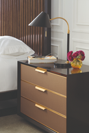 Vinyl 3-Drawer Nightstand | Caracole Triple Wrap | Oroatrade.com