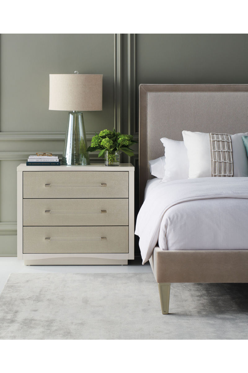 White 3-Drawer Nightstand | Caracole A Clear Touch | Oroatrade.com