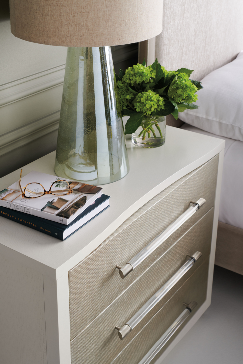 White 3-Drawer Nightstand | Caracole A Clear Touch | Oroatrade.com