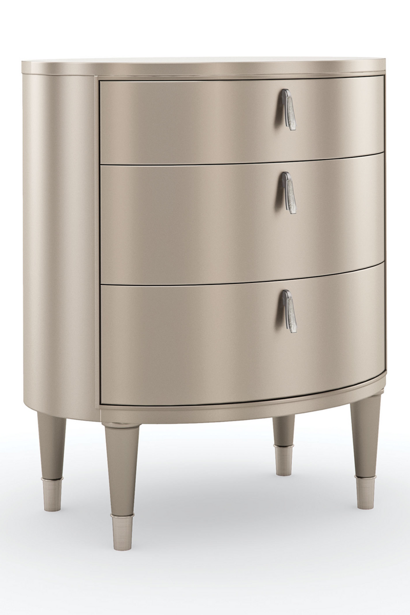 Oval Silver Nightstand | Caracole Bedside Beauty | Oroatrade.com