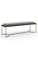 Gray Velvet Bench | Caracole Slim Line | Oroatrade.com