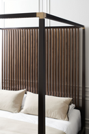 Brown Wooden Canopy Bed | Caracole Pinstripe | Oroatrade.com