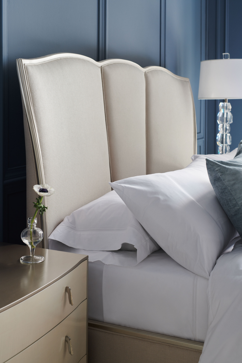 Silver Framed Modern Bed | Caracole Un-Deux-Trois | OROATRADE.COM