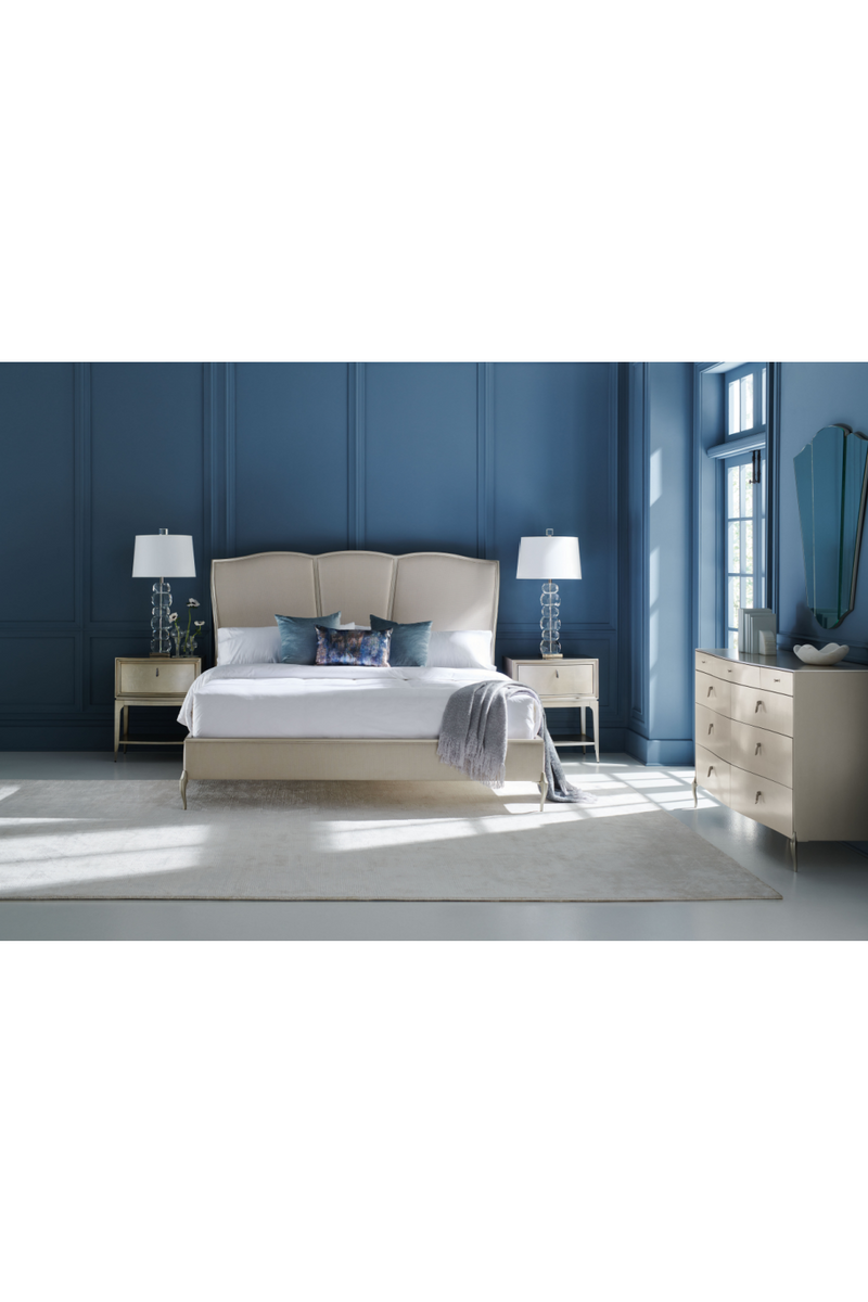 Silver Framed Modern Bed | Caracole Un-Deux-Trois | OROATRADE.COM