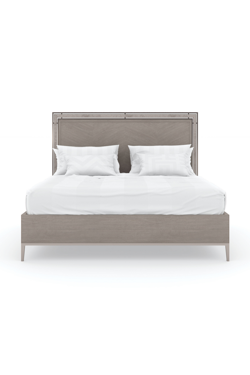 Herringbone Pattern California King Bed | Caracole Serenity | Oroatrade.com