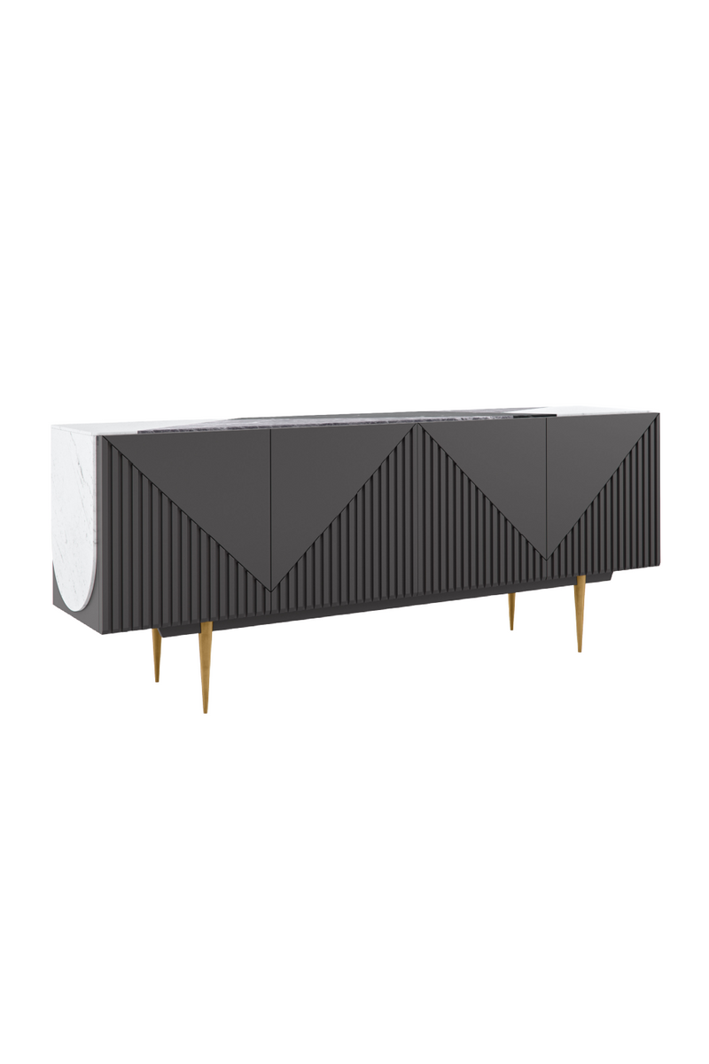 Slatted Modern Sideboard | Caracole Over The Edge | Oroatrade.com