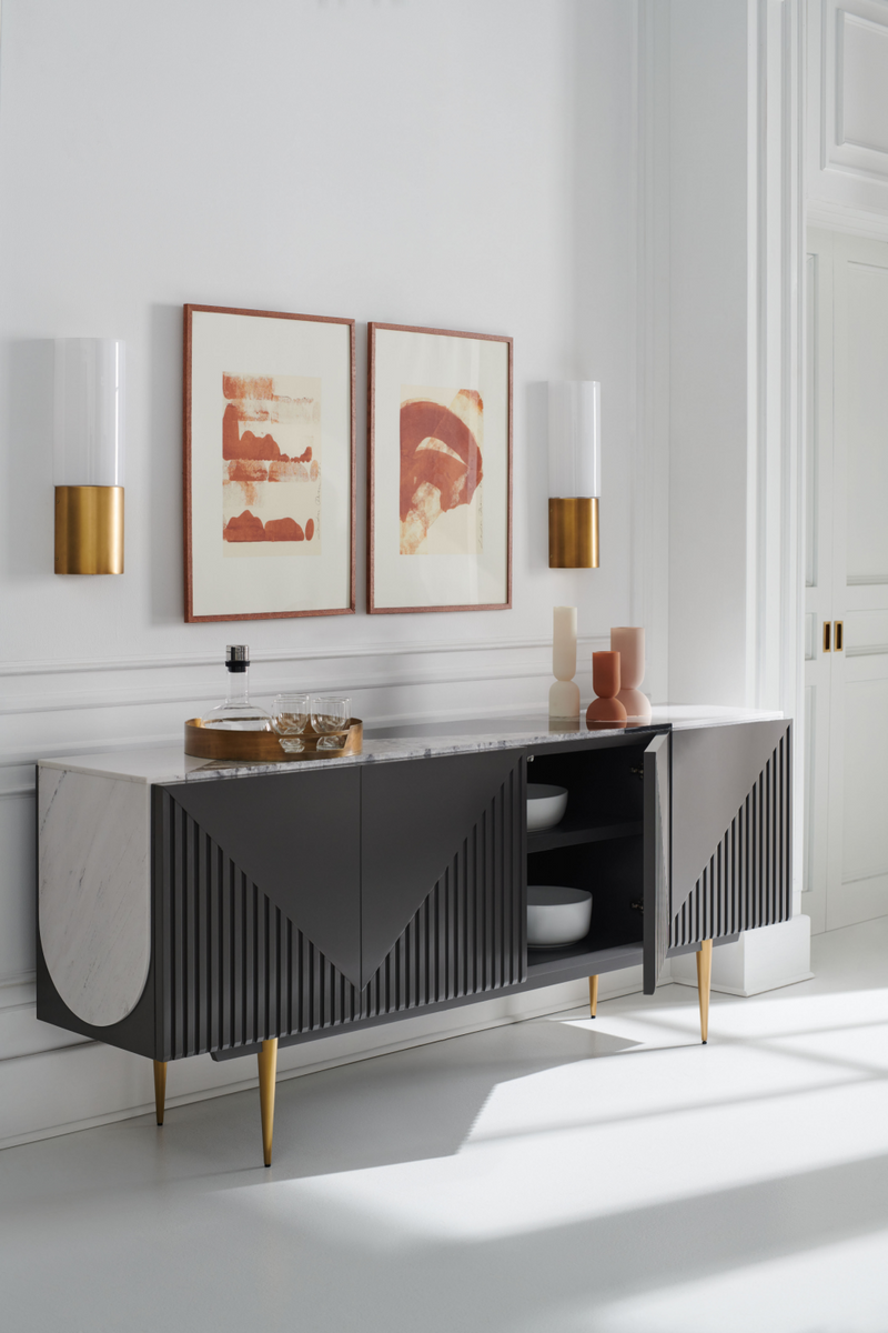 Slatted Modern Sideboard | Caracole Over The Edge | Oroatrade.com